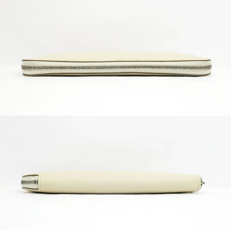 Hermes Azap Long Silk-in Epson Cles Silver-hardware D Engraved Ivory-lea
