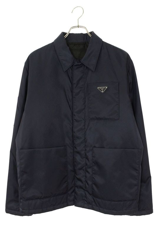 Prada Sgb534 Re-nylon Triangle Logo Plate Jacket Blouson Men 48
