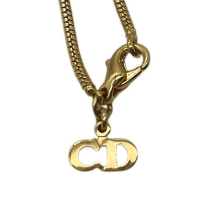 Christian DIOR Necklace Snake Chain Gold Plated Gold