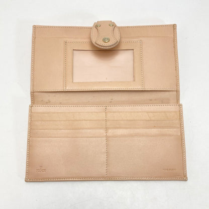 Fendi Zucca Pattern W Hook Long Wallet Brown X Pink Canvas/leather