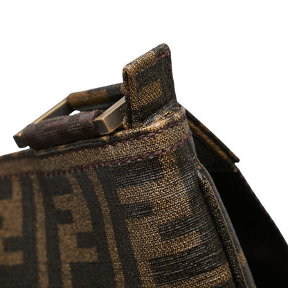 Fendi Zucca Crossbody Shoulder Bag 7va247 Khaki Brown PVC Leather Women Fendi