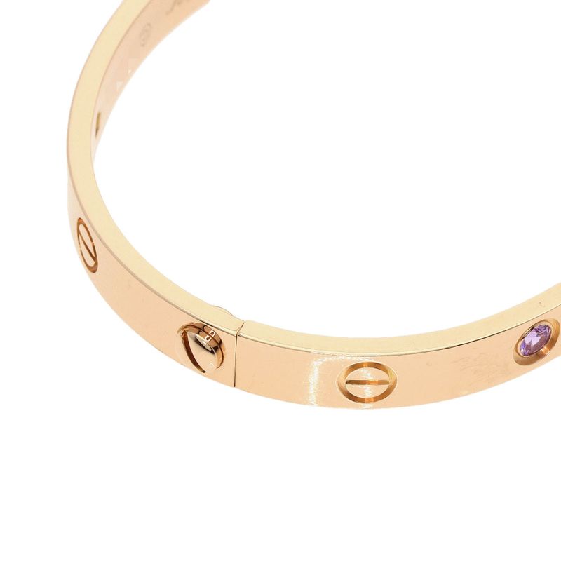 Cartier Love Bracelet With Pink Sapphire Driver #16 Bracelet 18K Pink Gold