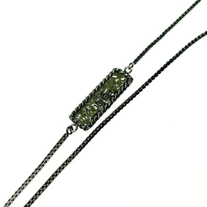 Fendi Metal Logo Necklace Black 414176 Necklace