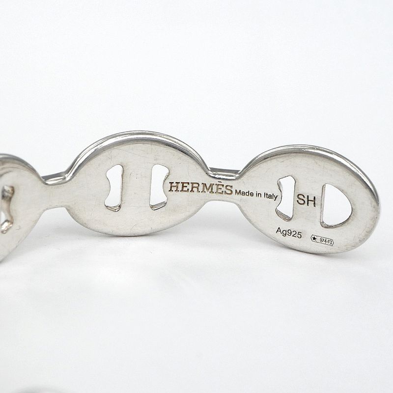 Hermes Bracelet Chaine D'ancre Anchene Bangle SH Ag925 SV Silver -