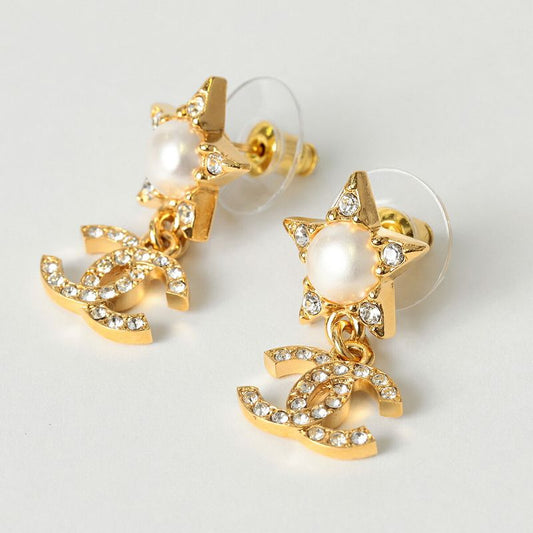 Chanel Earrings Drop Earrings Gold