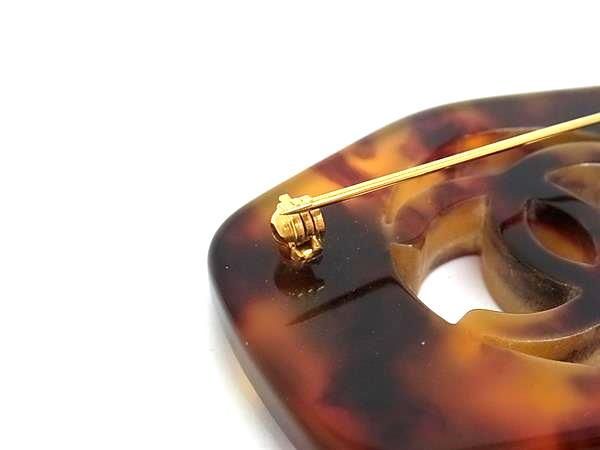 Chanel Coco Mark 97P Pin Brooch Pin Badge Accessories Ladies Brown Fb4100