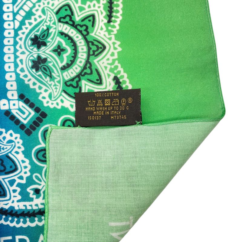 Em1032 Louis Vuitton Scarf Paisley Bandana M73745 Cotton Multicolor