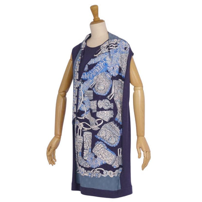 Hermes Dress Tunic Sleeveless Silk Cut-out