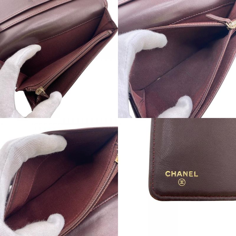 Chanel Matelasse Long Wallet Long Wallet Branded Card Holder Coin Purse Black