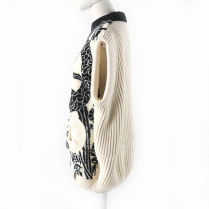 Louis Vuitton 21AW Cashmere Blend Fornasetti Bow Jacquard Sleeveless Knit Vest