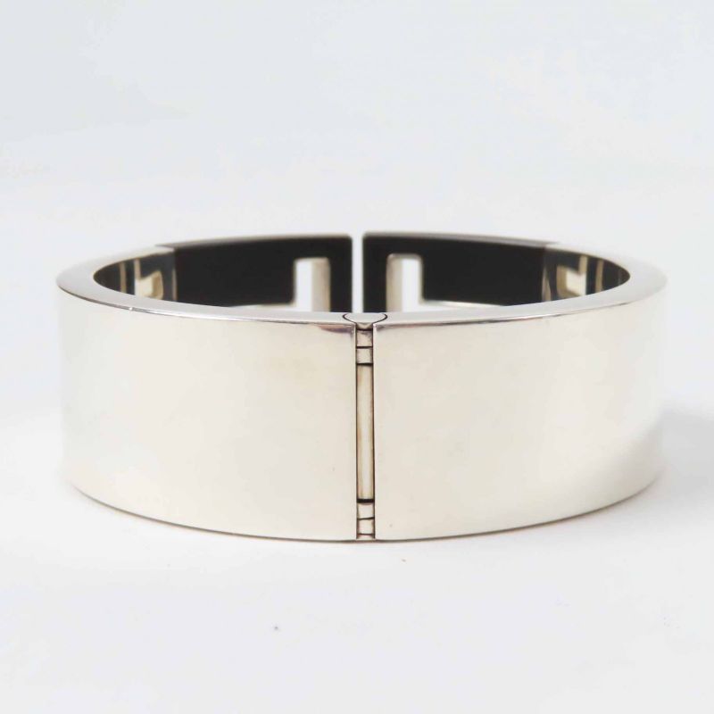 Tiffany & Co T-cut Out Bangle / Bracelet Ag925 Silver Black Ladies