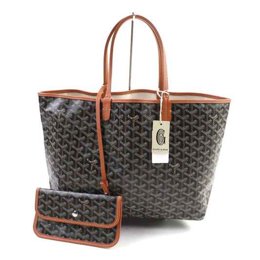 Goyard Saint Louis PM Goyard Din Canvas Leather Use Logo Tote Bag With Pouch