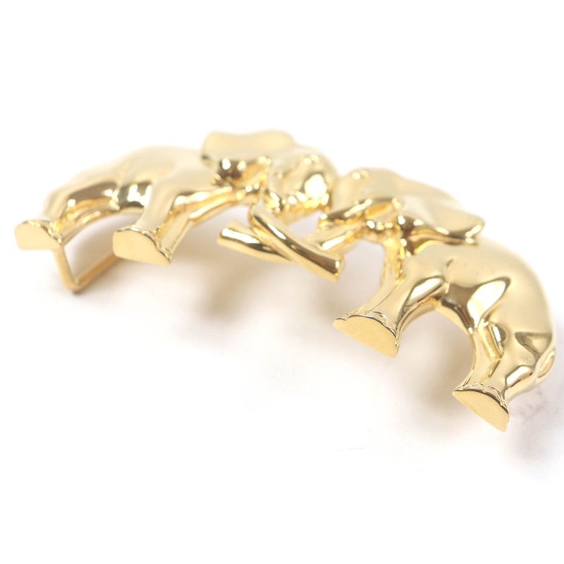 Hermes Elephant Animal Motif Gold Hardware Belt Buckle Gold With Box Men's