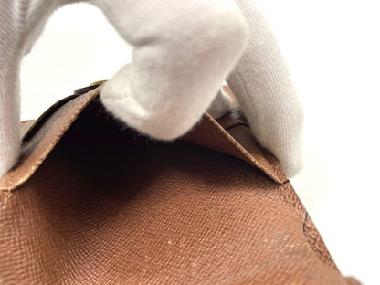 Louis Vuitton Monogram Compact Zipped Folding Wallet M61667 Brown Made In Spain