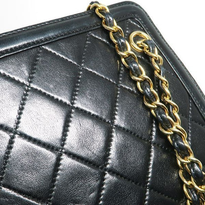 Chanel Chain Bag Black Matelasse Fringe Shoulder Bag Vintage No 1 Card Included