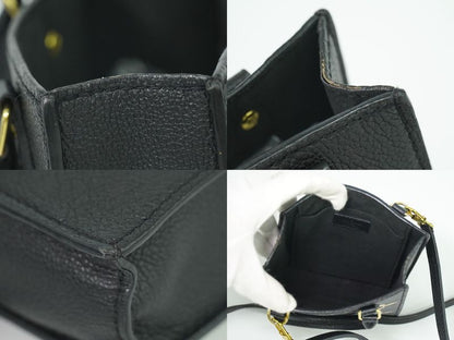 Authentic Louis Vuitton LV Petite Sac Pla Monogram Empreinte Leather 2WAY