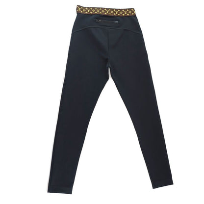 Louis Vuitton Leggings With Elastic Belt Black Size 36 Spats Fashion