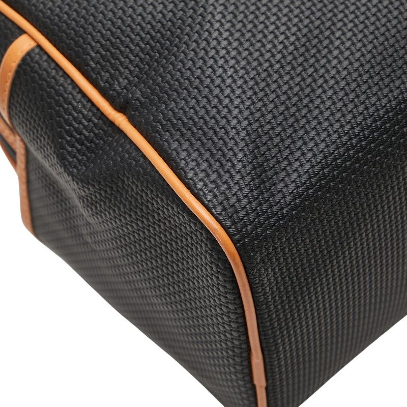 Saint Laurent Mini Boston Bag Handbag Black Brown PVC Leather Women Saint