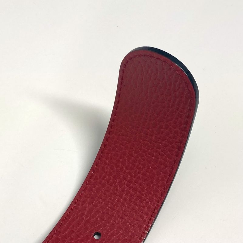 Gucci Belt Double G Logo Buckle 450000 Leather Red