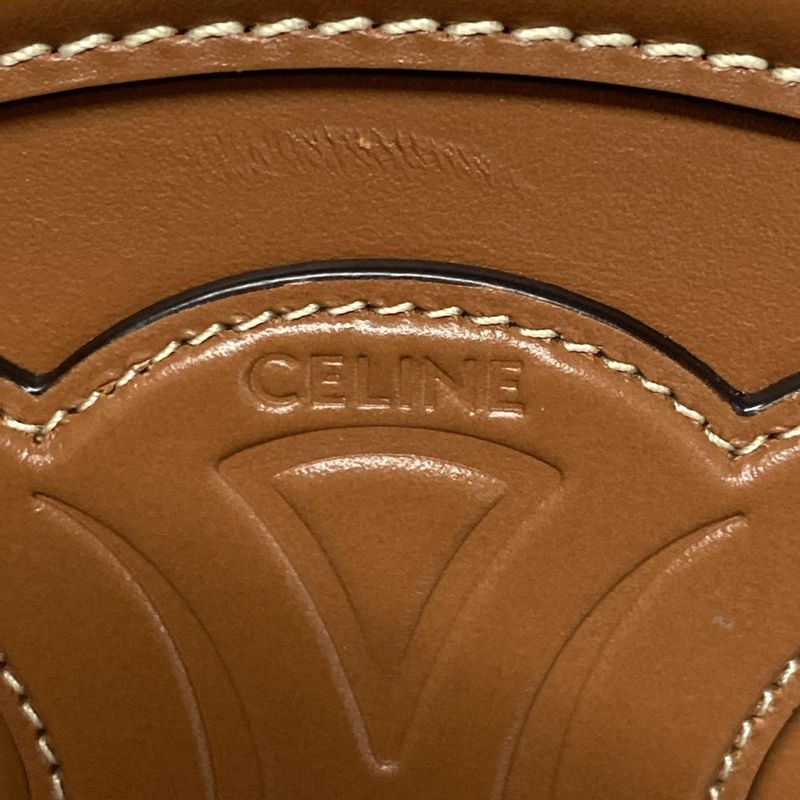 Celine Shoulder Bag Crossbody Oval Purse Cuir Triomphe Tan (brown) Mini Bag