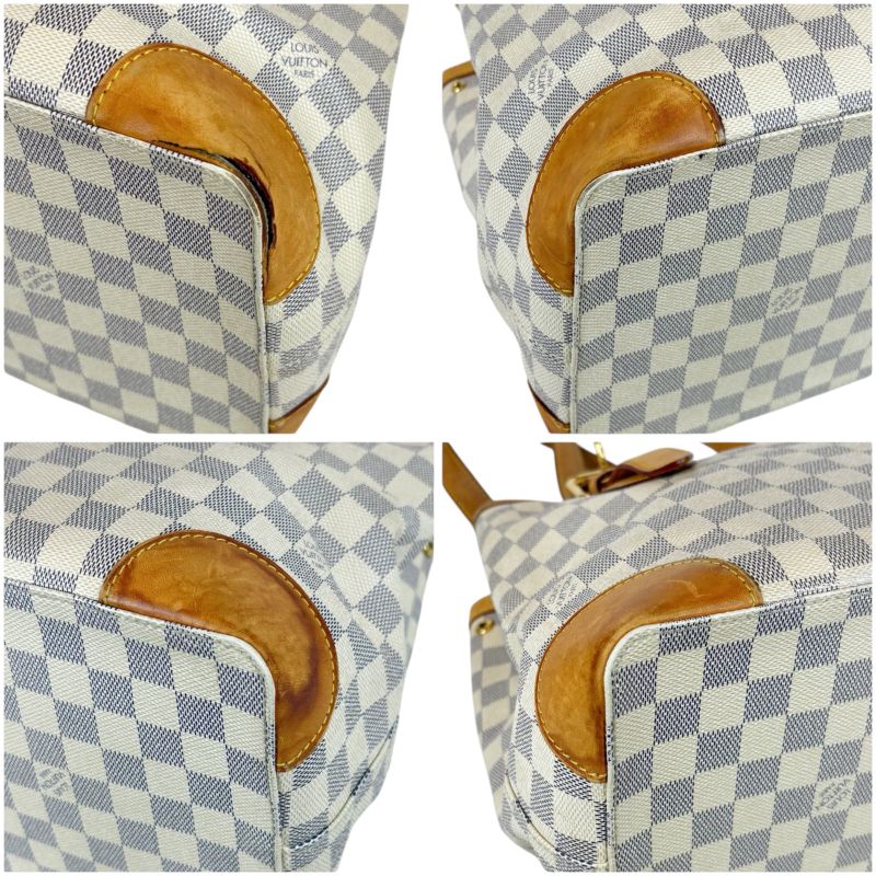 Louis Vuitton Damier Azure Leather Hampstead PM Tote Bag Shoulder Bag Shoulder