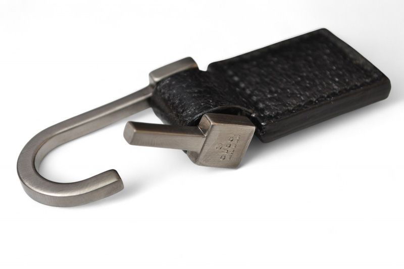 Gucci Outlet Key Case Key Holder Gucci 6-stacks Pigskin Sherry Line Black 033