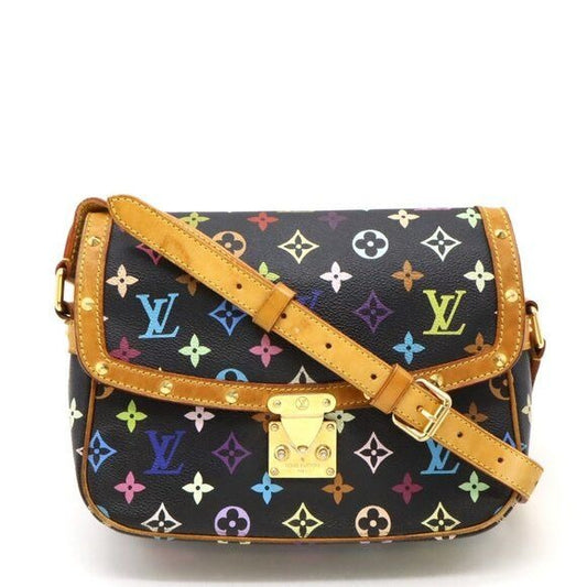 LOUIS VUITTON Monogram Multicolor Sologne Black Crossbody Shoulder Bag