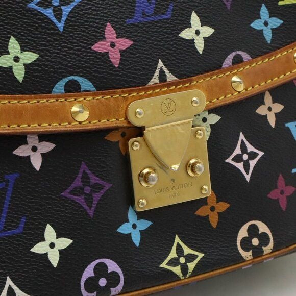 LOUIS VUITTON Monogram Multicolor Sologne Black Crossbody Shoulder Bag