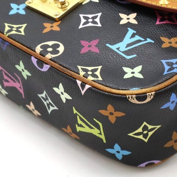 LOUIS VUITTON Monogram Multicolor Sologne Black Crossbody Shoulder Bag