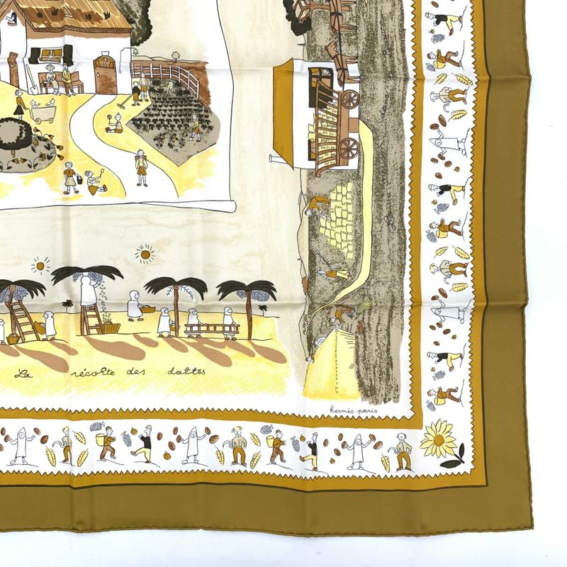 Hermes Scarf Carre 90 RE TOUR A LA Terre Going Home