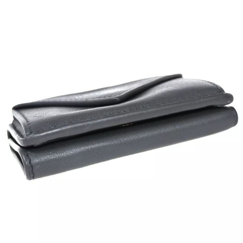 Balenciaga Wallet Trifold Wallet Mini Wallet Gray Leather 67bs134