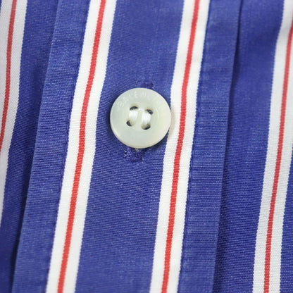 Balenciaga 21SS 642265 100% Cotton Stripe Logo Embroidery Oversized Long