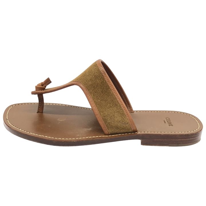 Celine Leather Sandals Men's Camel 40