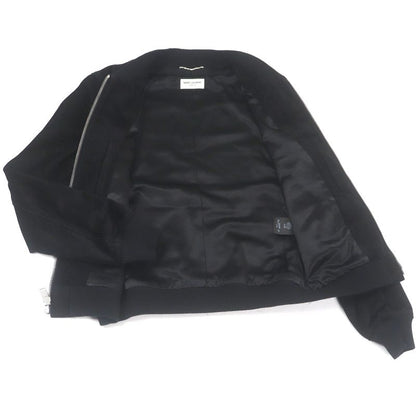 Saint Laurent Paris 344674 Eddie Period Suede Leather Jacket Blouson Black 50