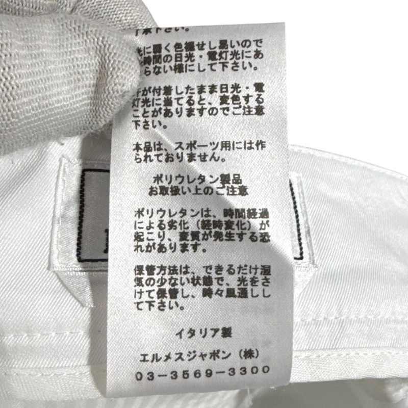 22ss Hermes One Tuck Wide Shorts Size S White Mens Used