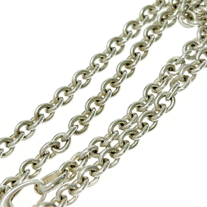 Gucci Silver Interlocking G Necklace 27.7g 925 Engraved 366825 Necklace