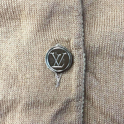 Louis Vuitton Cashmere Wool Side Bow Knit Cardigan Rw152a F8kc05mts Pink M