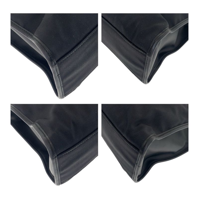 Gucci Sherry Line Black Silver Hardware Nylon 246410 Business Bag Handbag Men