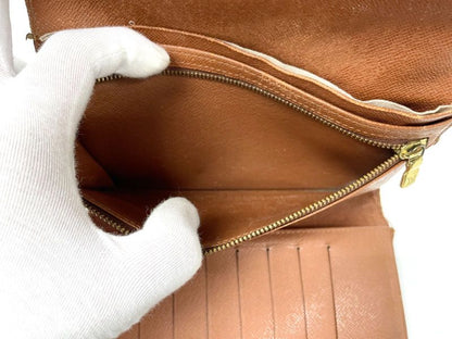 Louis Vuitton Monogram Pochette Passpole Long Wallet Passport Case M60135 Brown