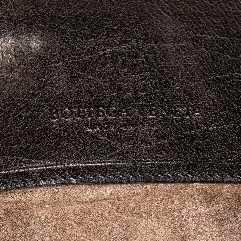 Bottega Veneta Intrecciato Gradient Crossbody Shoulder Bag Black Purple Leather