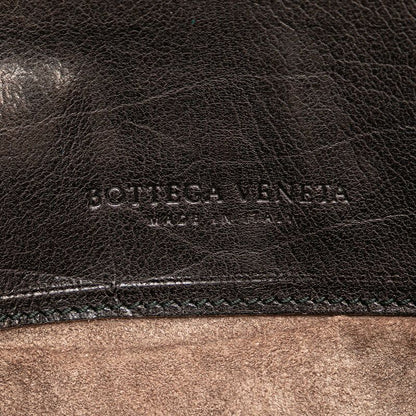 Bottega Veneta Intrecciato Gradient Crossbody Shoulder Bag Black Purple Leather