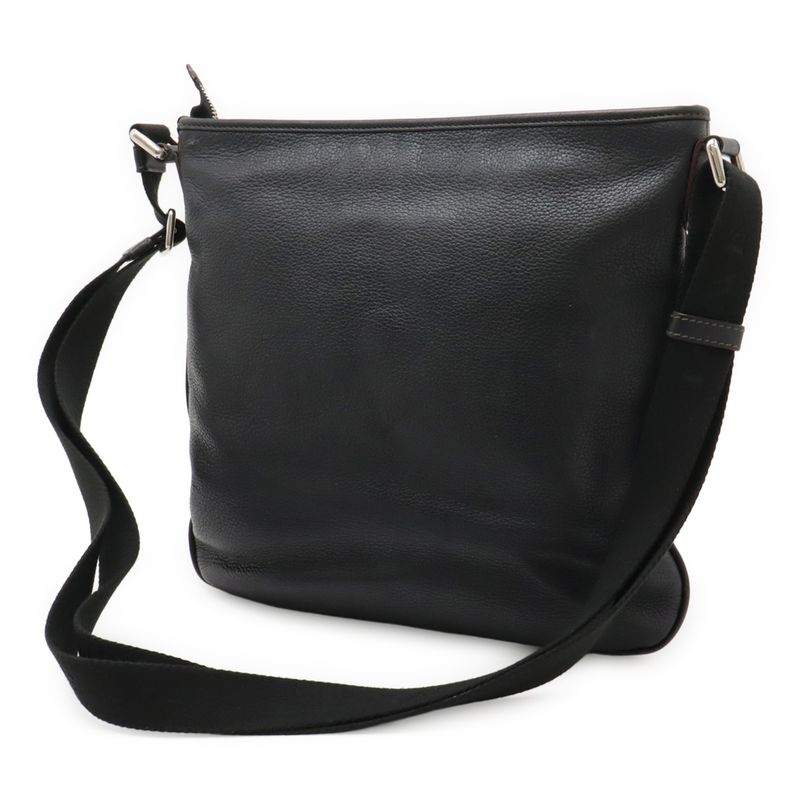 Loewe Anagram Shoulder Bag Crossbody Depth None Leather Black Silver Hardware