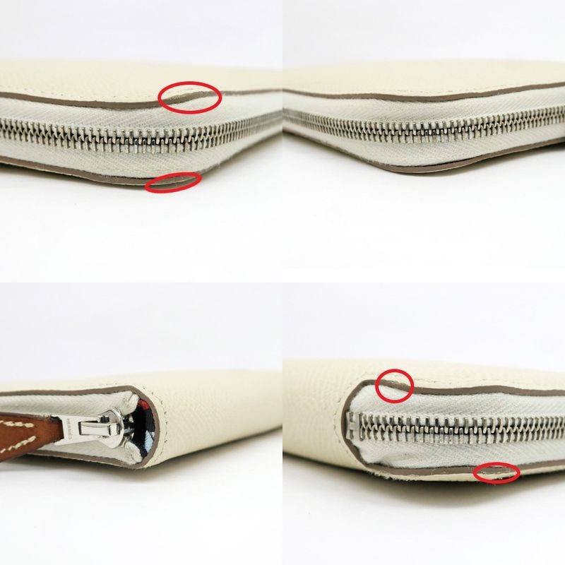 Hermes Azap Long Silk-in Epson Cles Silver-hardware D Engraved Ivory-lea