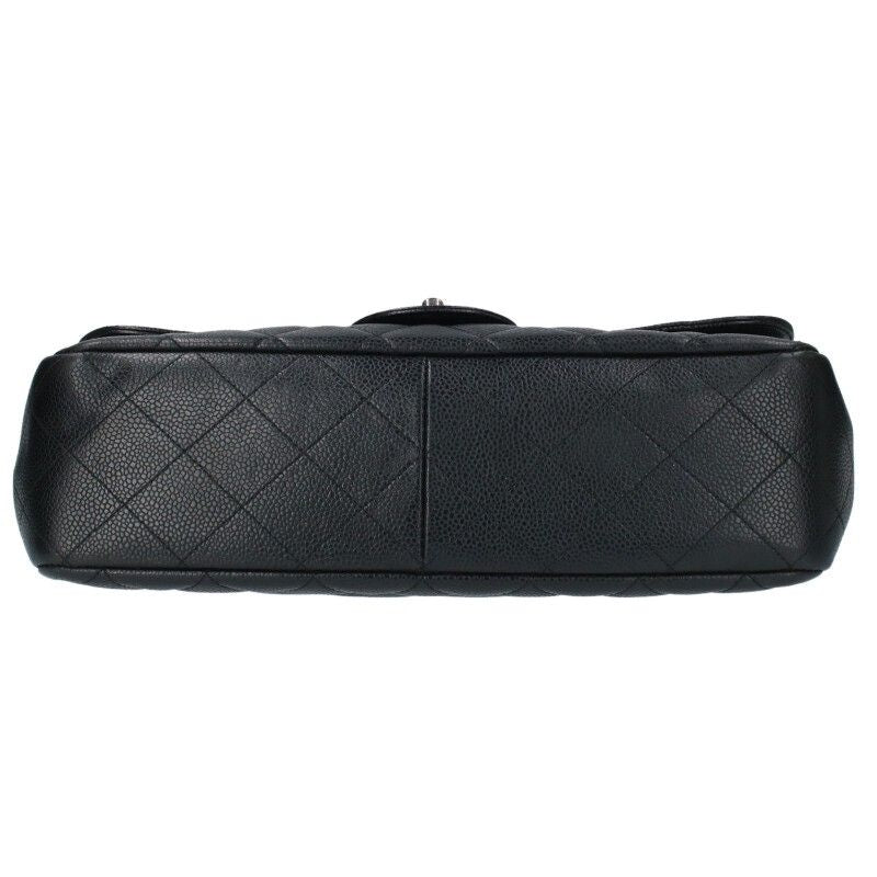 Chanel Deca Matelasse 30 Caviar Skin Single Flap Chain Shoulder Bag Women 30