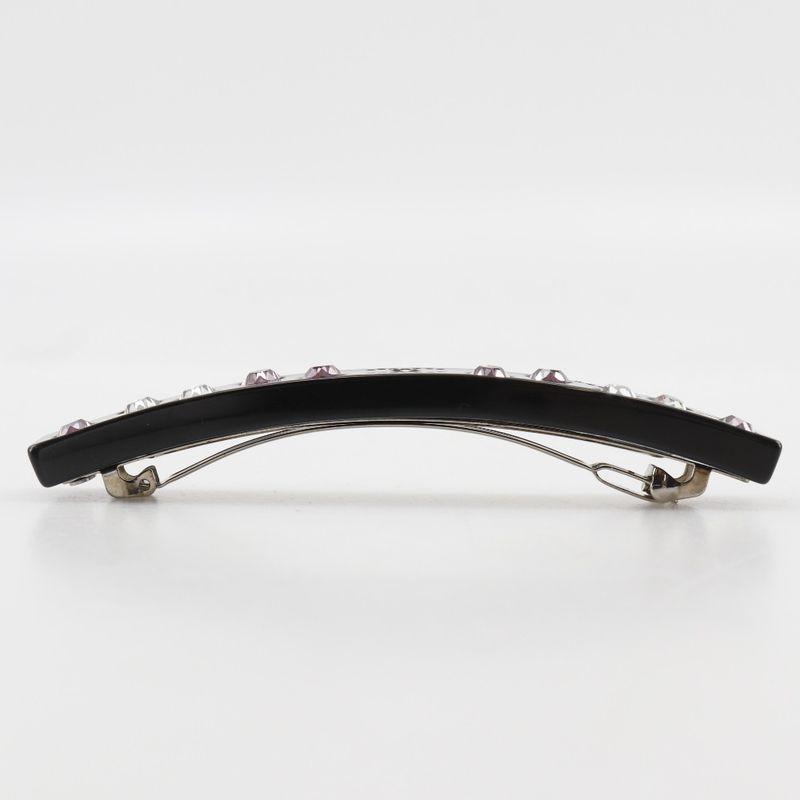 Chanel Coco Mark Heart Plastic X Rhinestone Black 04A Ladies Barrette