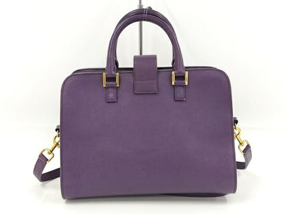 Saint Laurent 2WAY Handbag Baby Cabas Su Leather Purple 472466