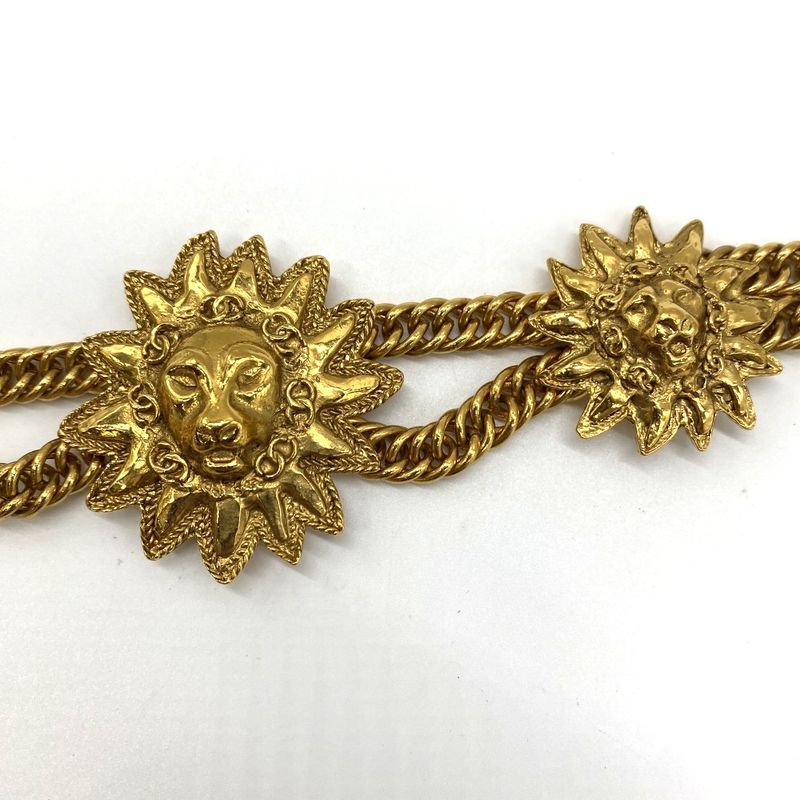 Chanel Lion Necklace Choker Vintage Gold Gilt