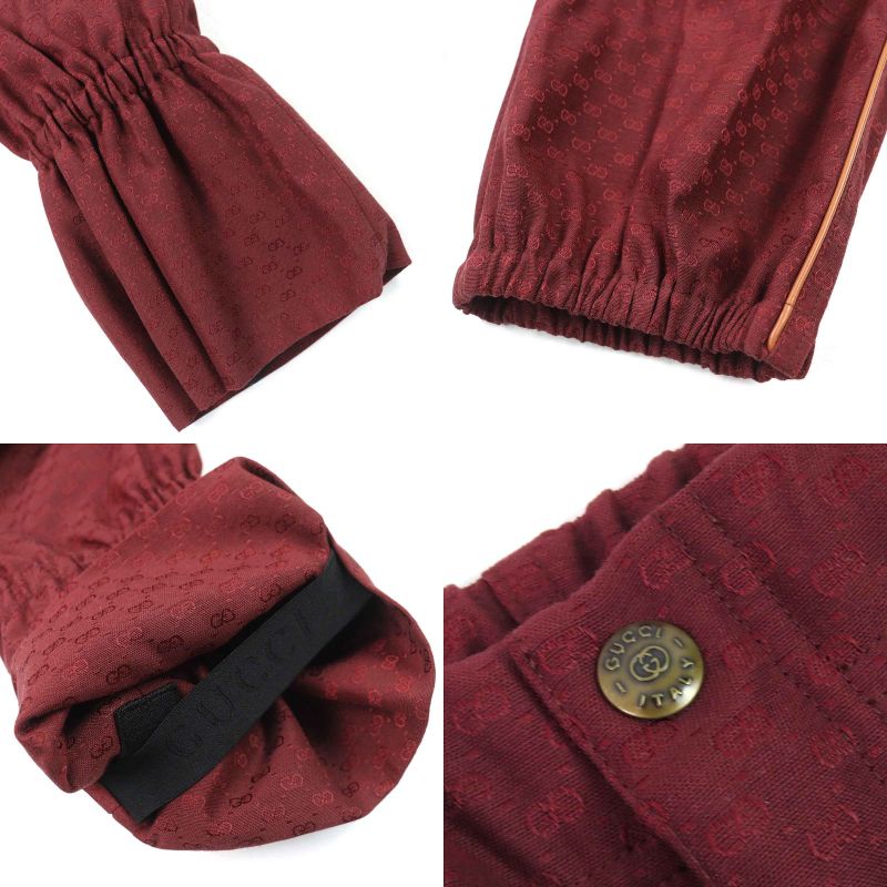 Gucci 20SS 614939 Cotton GG Jacquard Layered Hem Design Pants Worn On The