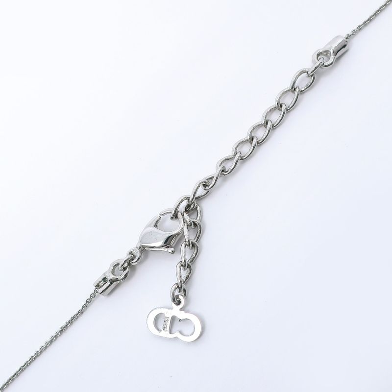[dior] Christian Dior CD Metal Silver Ladies 3.6g Necklace