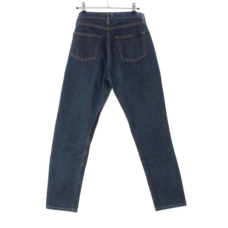 Saint Laurent 20 Years Button Fly Tapered Denim Pants Jeans 644024 Indigo Blue